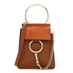 Chloé Faye Leather & Suede Bracelet Crossbody Bag